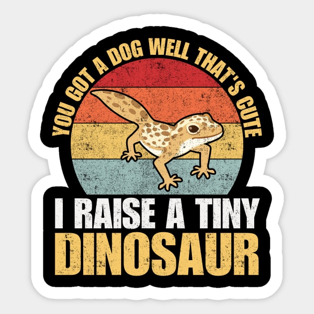 Raise Tiny Dinosaur Leopard Gecko Pet Sticker by larfly